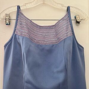 Vintage Y2K Prom Formal Dress Periwinkle Icy Blue 2000’s Gown Size 4